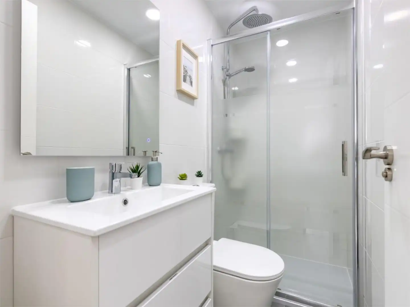 Badezimmer von Wohnung zur untervermieten in Getafe mit Klimaanlage, Heizung und Parkett