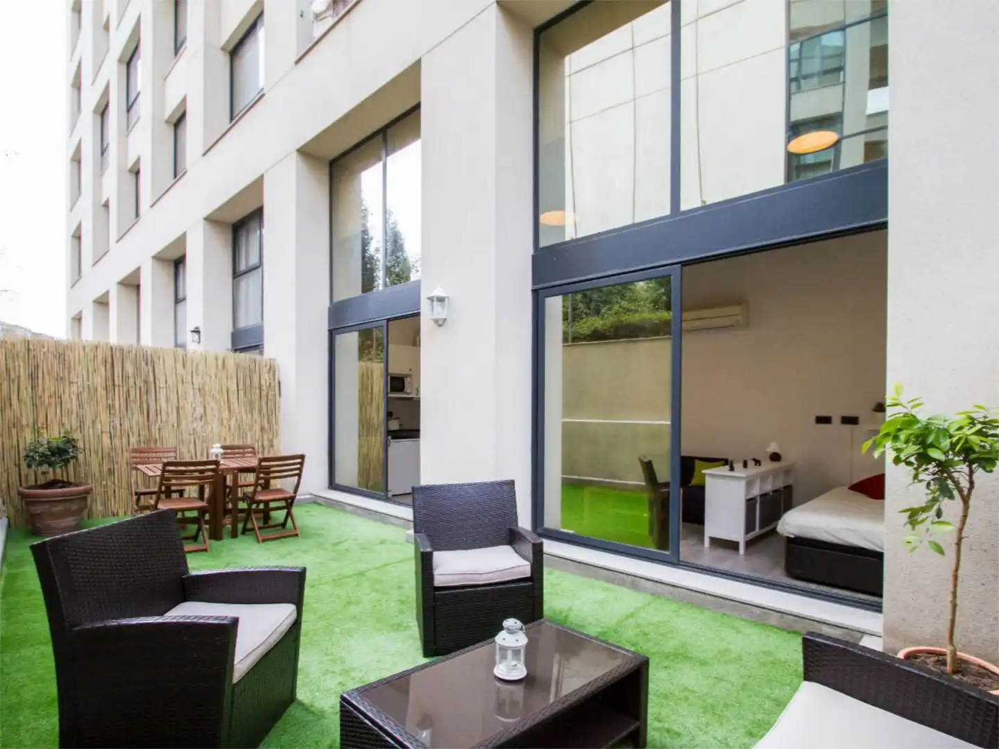 Terrasse von Loft zur Miete in Madrid mit Klimaanlage, Heizung und Privatgarten