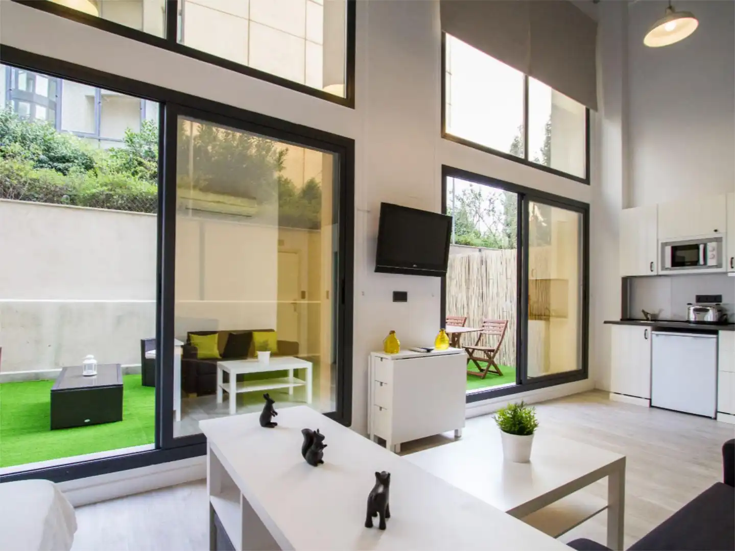 Terrasse von Loft zur Miete in Madrid mit Klimaanlage, Heizung und Privatgarten