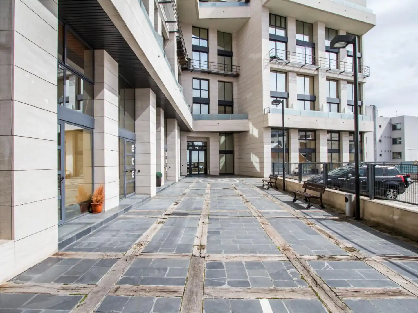 Außenansicht von Loft zur Miete in Madrid mit Klimaanlage, Heizung und Privatgarten