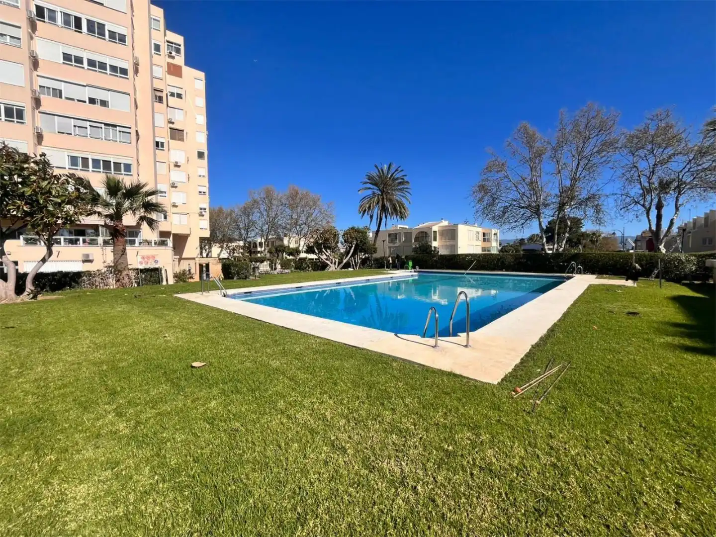 Swimming pool of Flat for sale in Málaga Capital  with Air Conditioner, Terrace and Swimming Pool