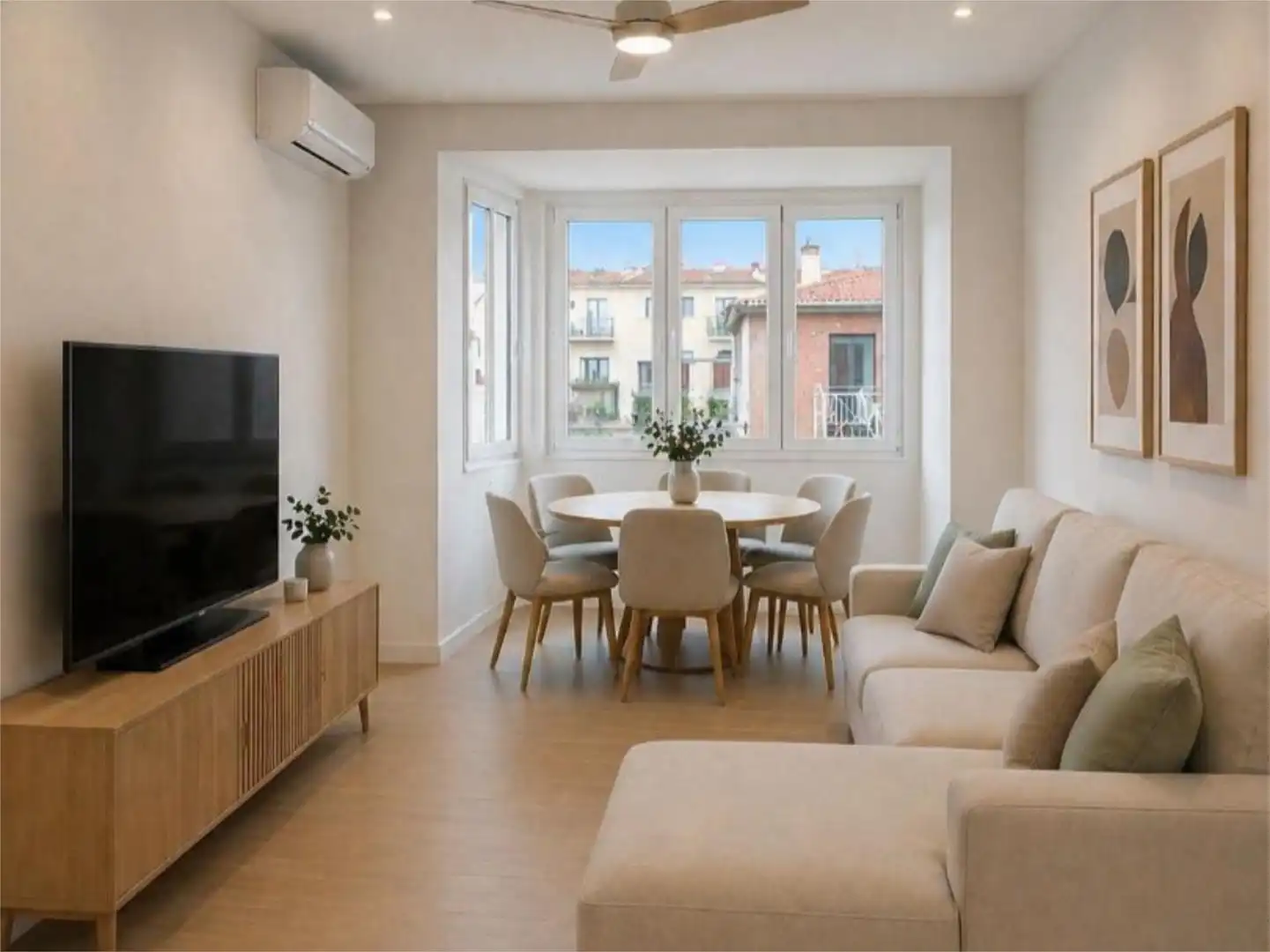 Sala de estar de Piso en venta en  Madrid Capital con Aire acondicionado, Calefacción y Amueblado