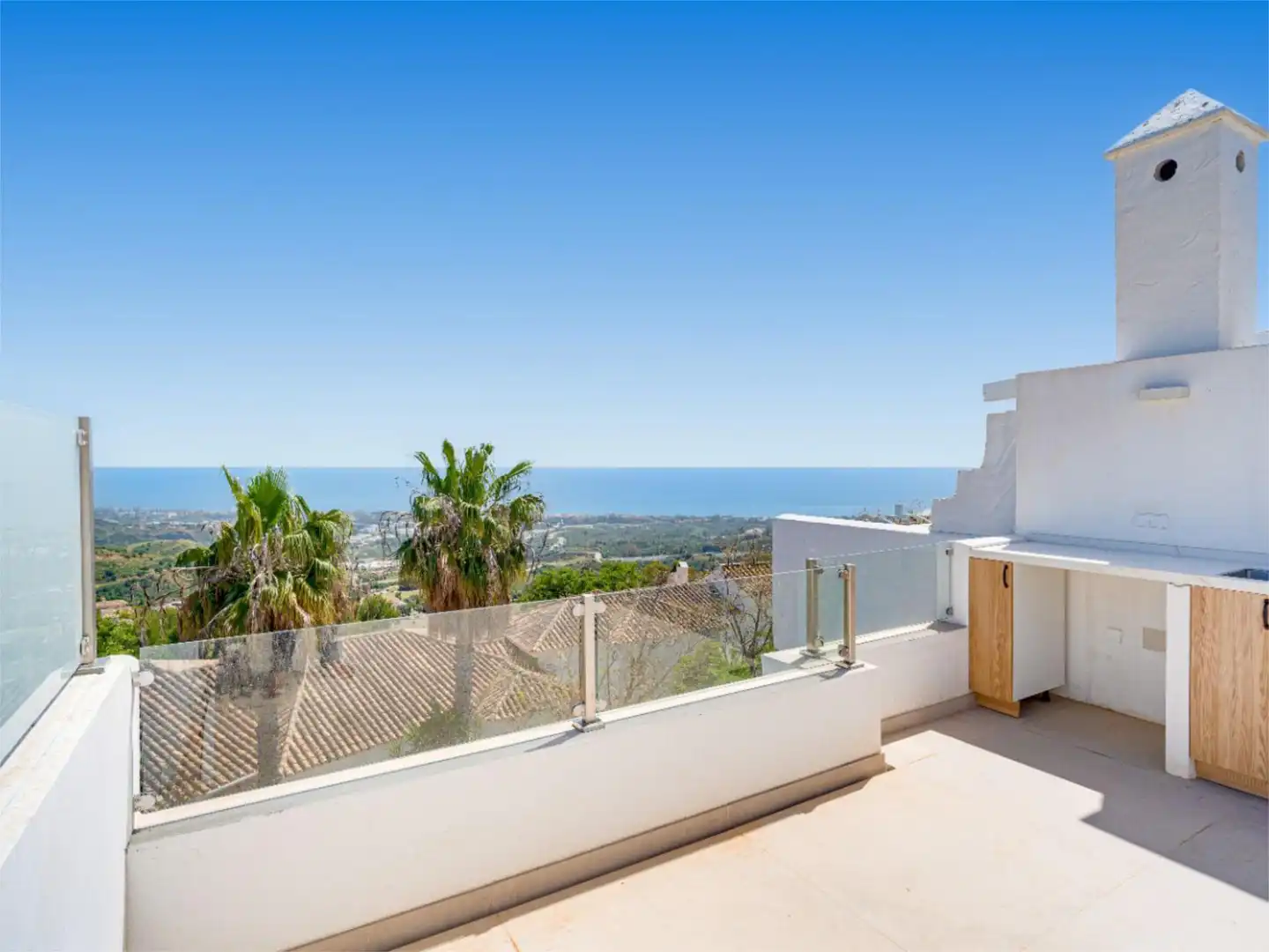 Terrace of Detached homes for sale in Marbella  with Air Conditioner, Terrace and Swimming Pool