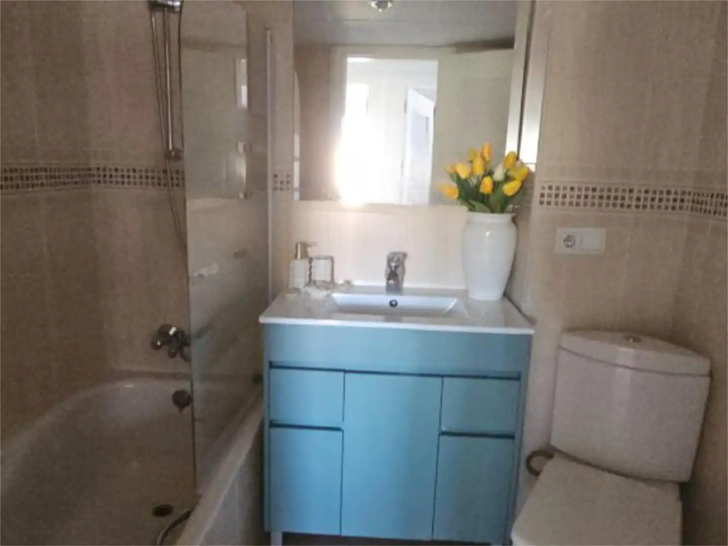 Piso en venta en Camino de los Parrales, 121, Aguadulce Sur Baño de Piso en venta en Roquetas de Mar con Piscina y Amueblado