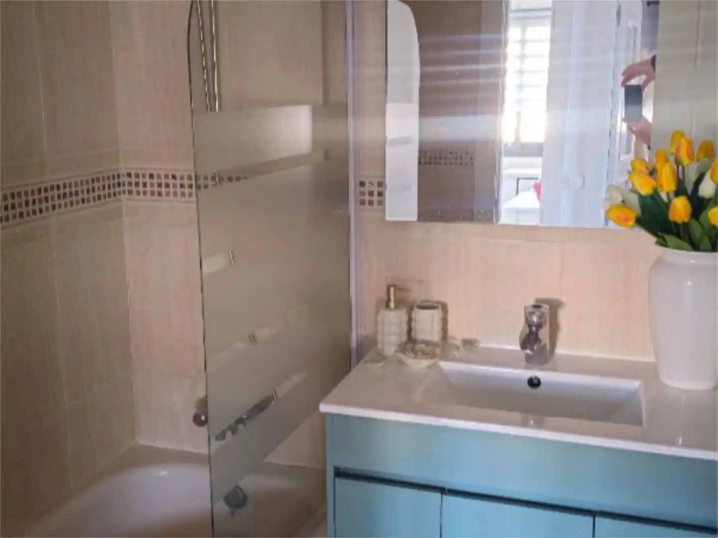 Piso en venta en Camino de los Parrales, 121, Aguadulce Sur Baño de Piso en venta en Roquetas de Mar con Piscina y Amueblado