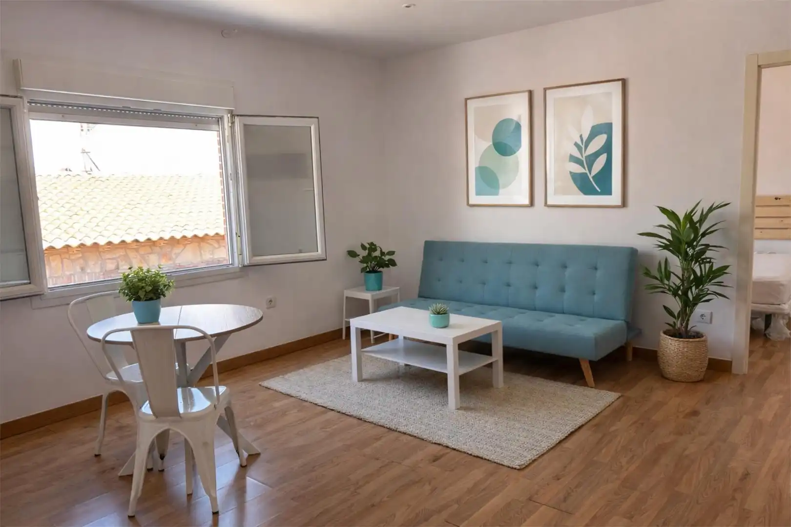 Sala de estar de Piso de alquiler en Quintanar de la Orden con Aire acondicionado, Parquet y Amueblado