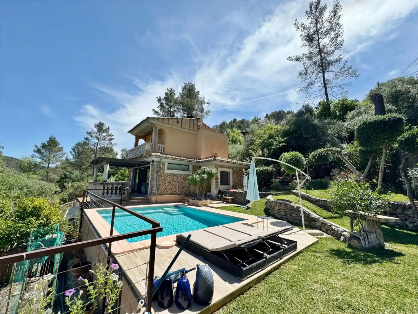Vista exterior de Casa o xalet en venda en Puigpunyent amb Terrassa, Piscina i Balcó