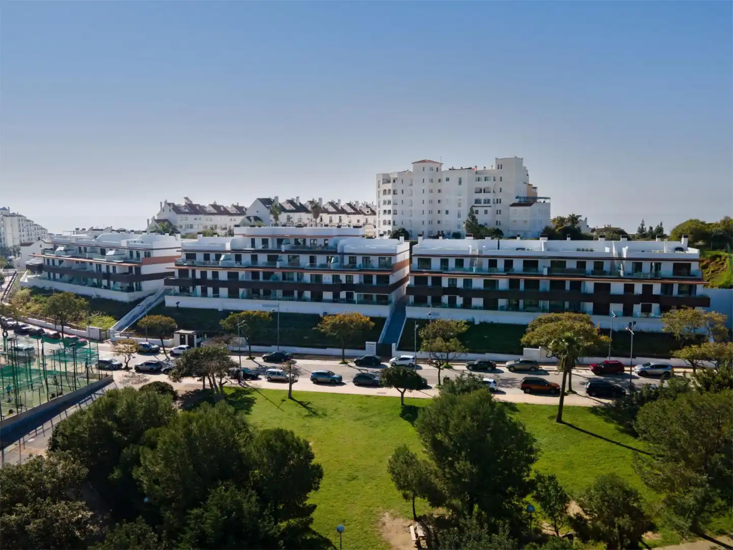 Exterior view of Flat for sale in Estepona  with Air Conditioner, Terrace and Swimming Pool