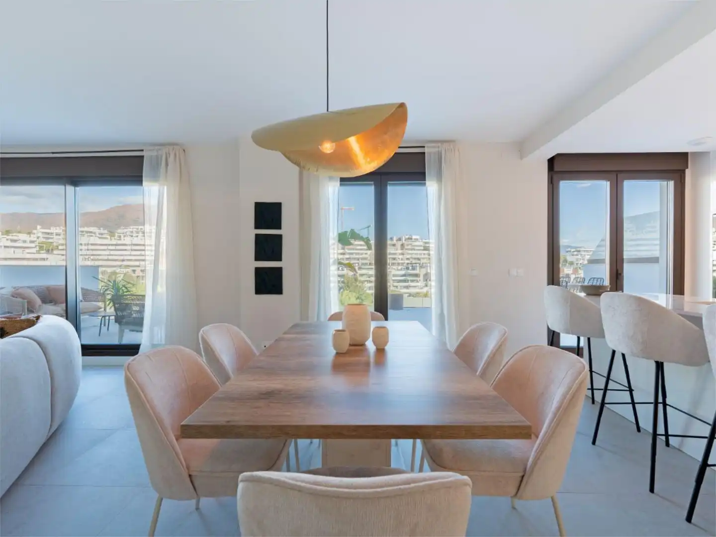 Dining room of Flat for sale in Estepona  with Air Conditioner, Terrace and Swimming Pool
