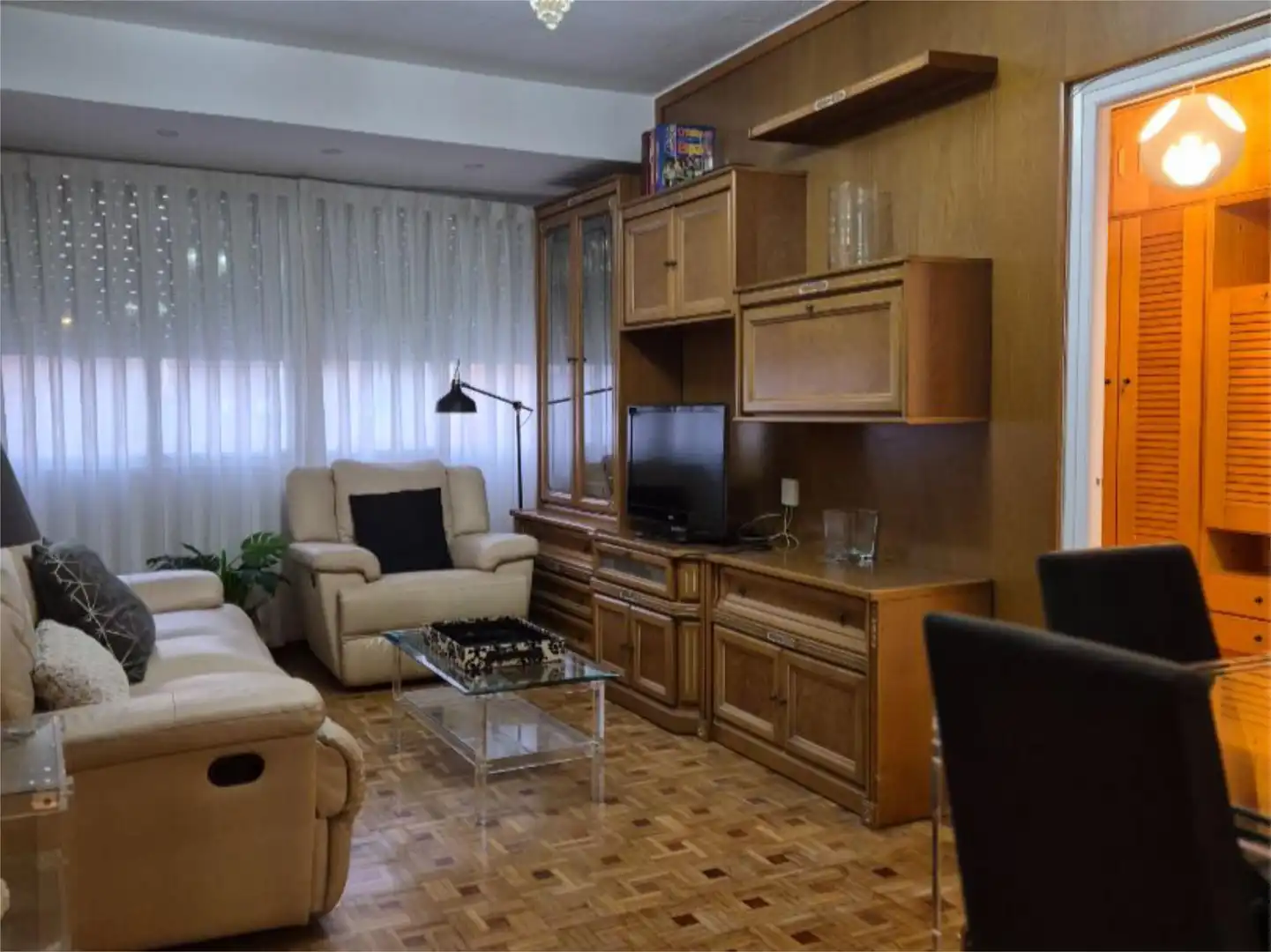 Living room of Flat for rent in  Madrid Capital  with Air Conditioner, Terrace and Furnished