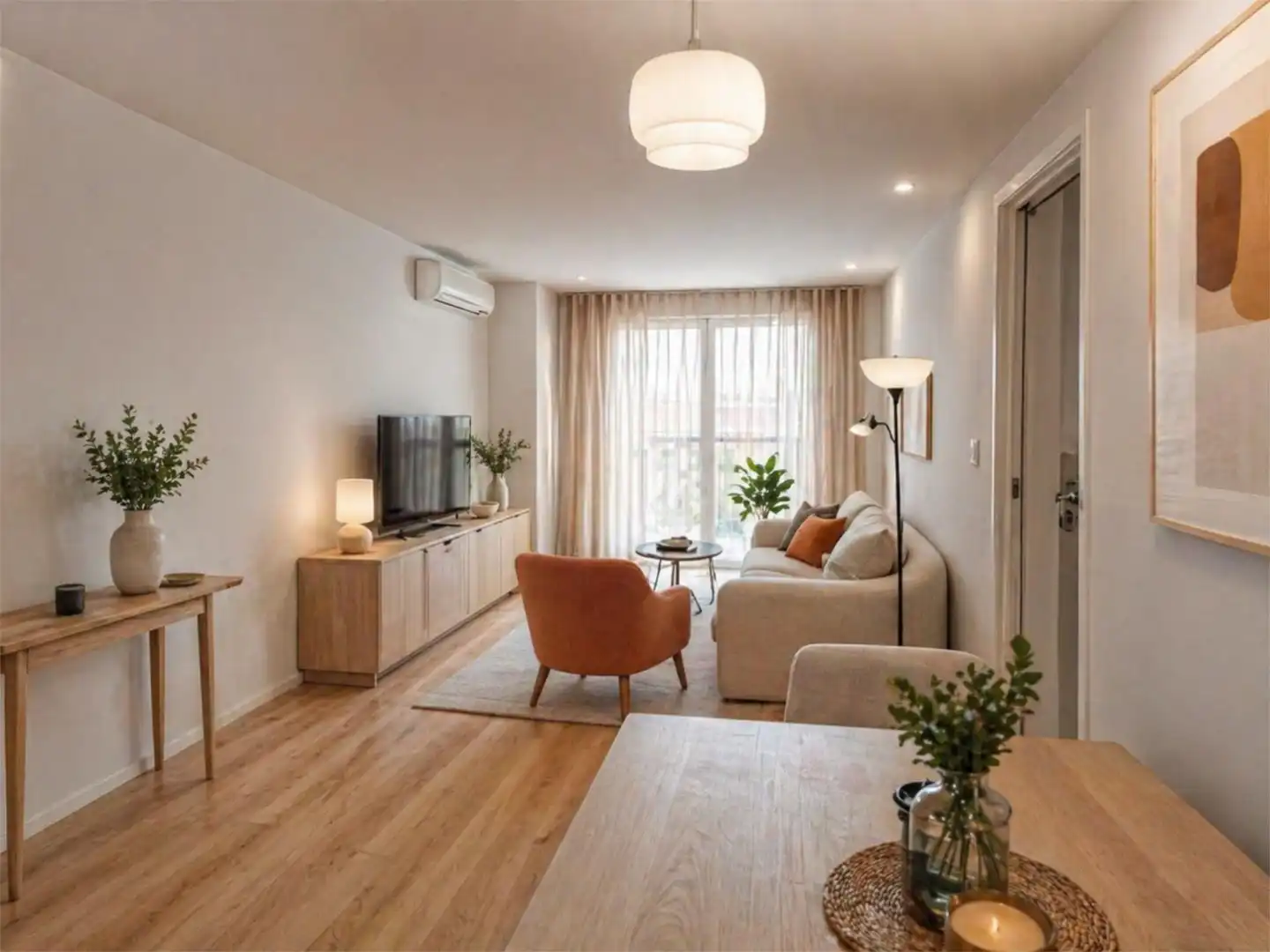 Living room of Flat for sale in San Fernando de Henares  with Air Conditioner, Heating and Parquet flooring