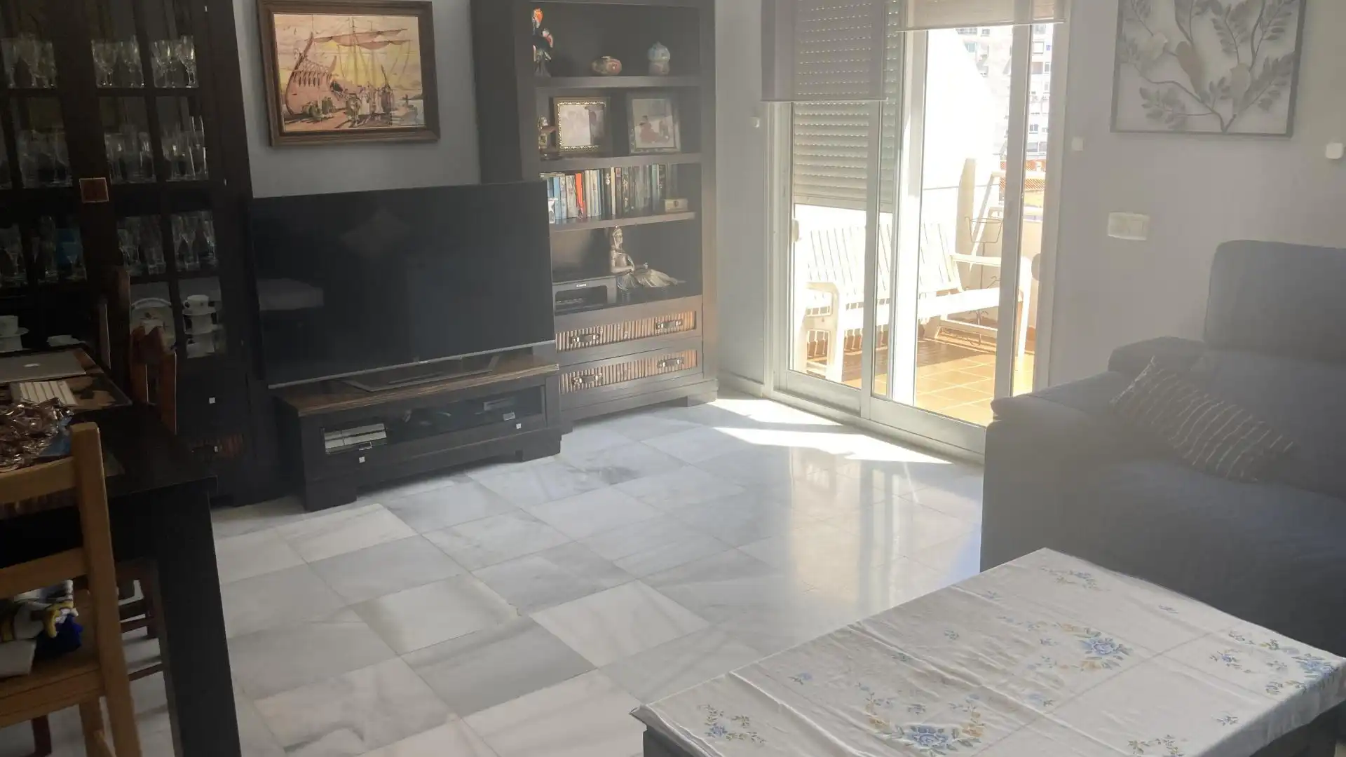 Attic for sale in Calle Plomo, 2, Martín Carpena - Torre del Río Living room of Attic for sale in Málaga with Air Conditioner, Terrace and Storage room