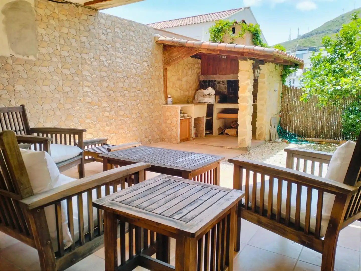 Terrasse von Wohnung zum Verkauf in Chiva mit Klimaanlage, Heizung und Privatgarten