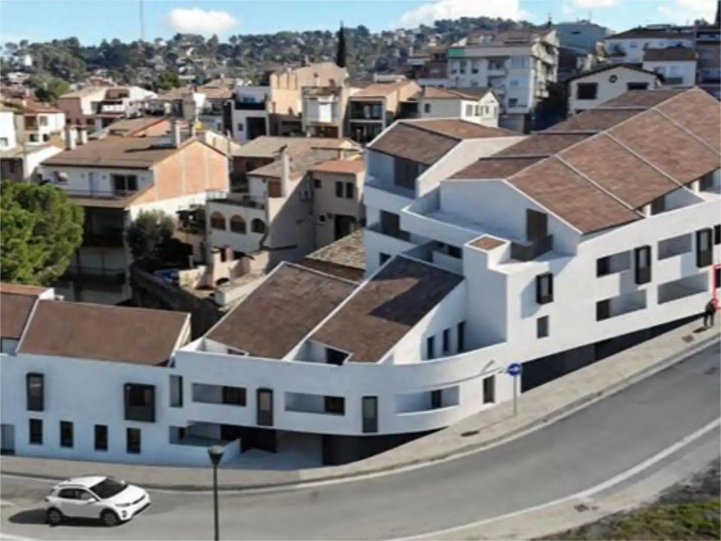 Exterior view of Duplexes for sale in Castellví de Rosanes  with Air Conditioner, Terrace and Balcony