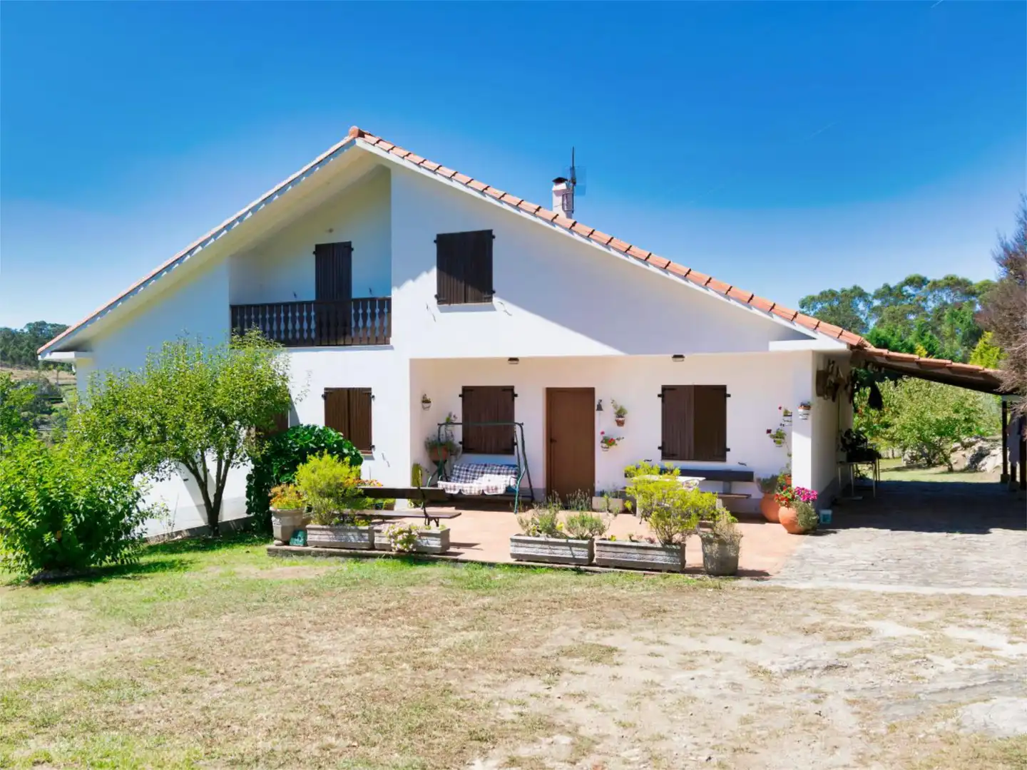 Exterior view of Flat for sale in Porto do Son  with Heating, Private garden and Terrace