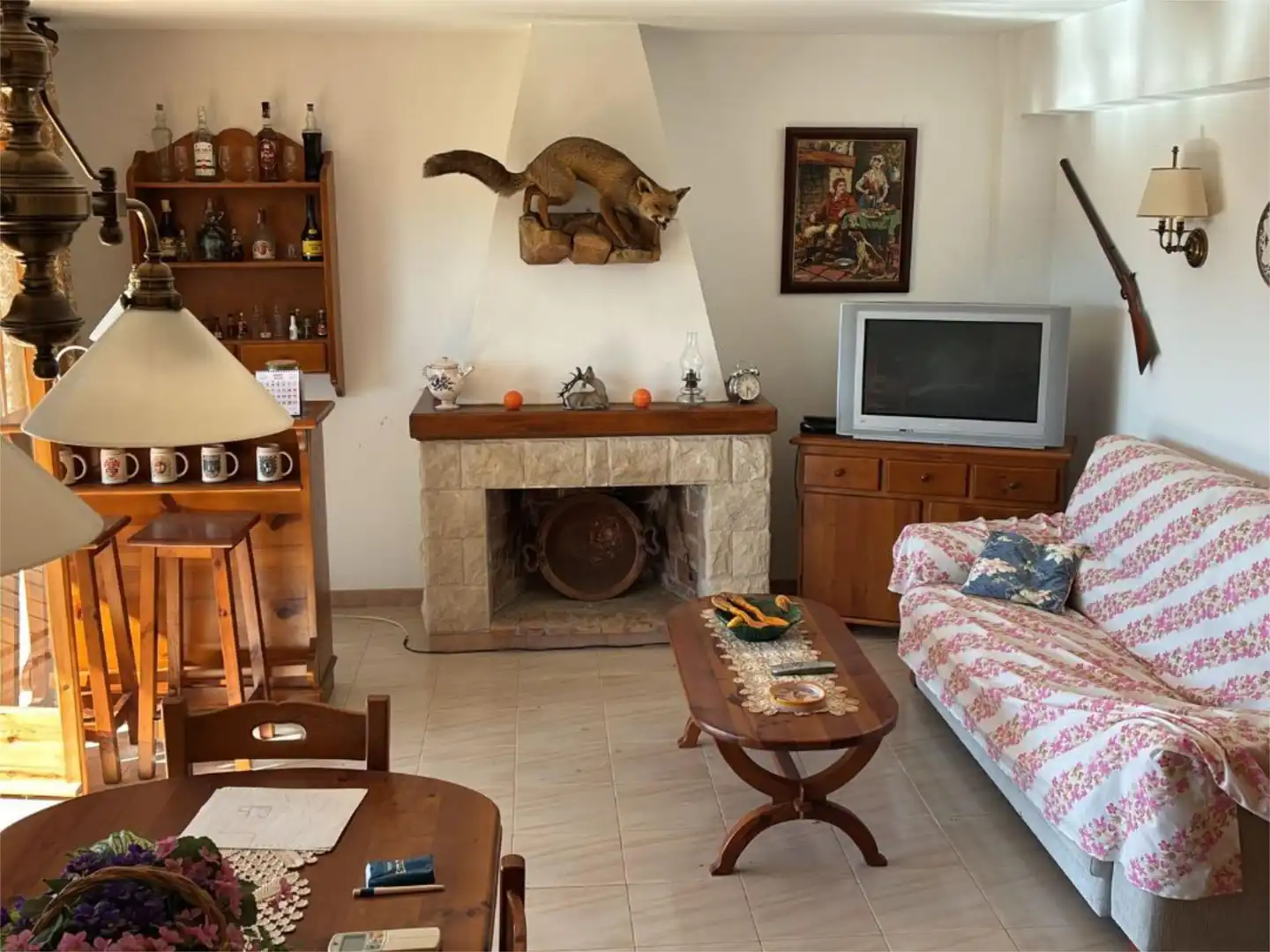 Living room of Houses for sale in La Fresneda  with Air Conditioner, Heating and Private garden