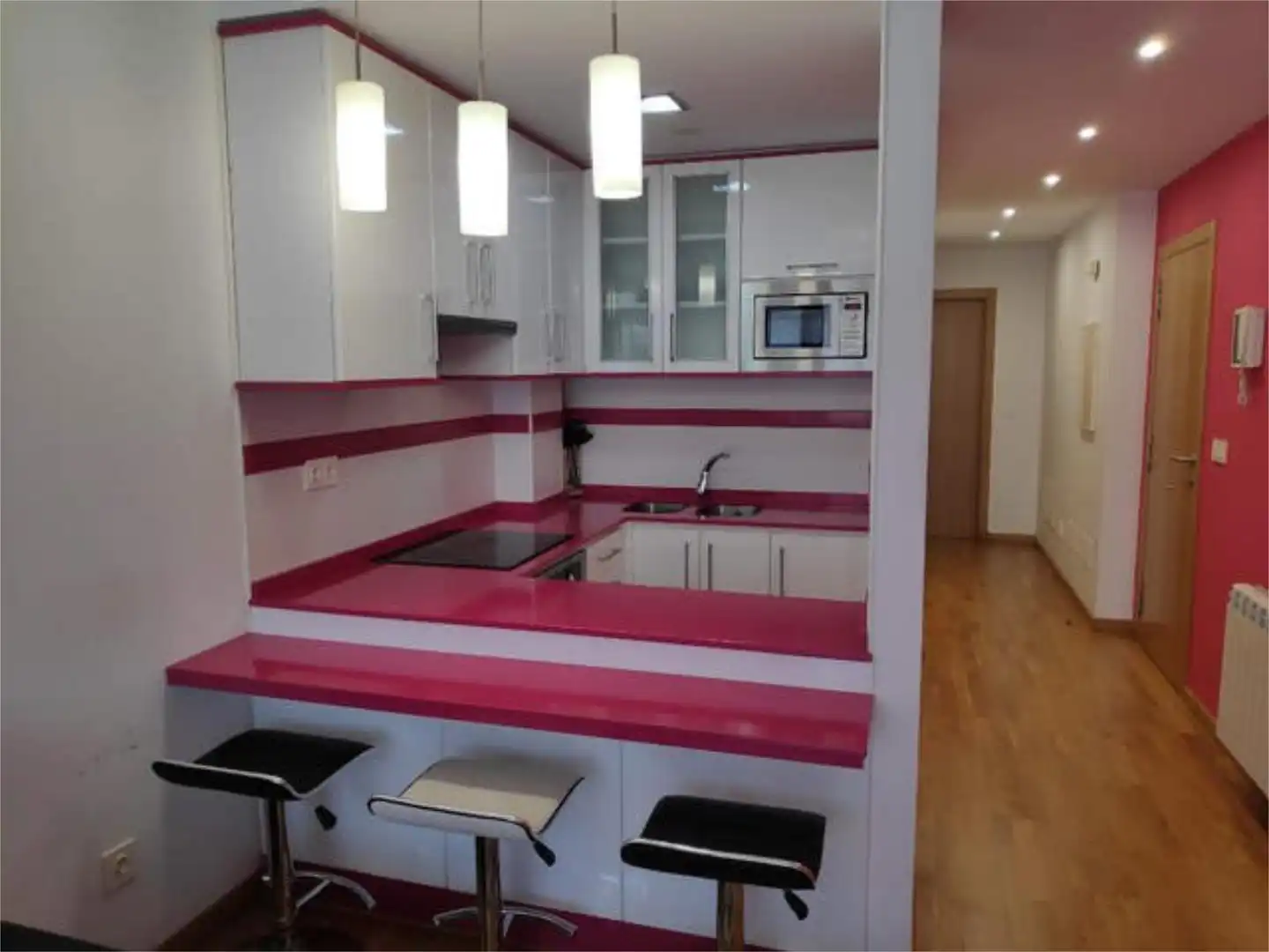 Cocina de Apartamento en venta en Cariño con Calefacción, Terraza y Trastero