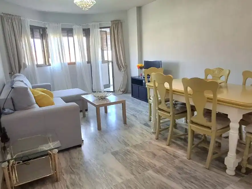 Sala d'estar de Pis per a compartir en Málaga amb Aire condicionat, Terrassa i Moblat