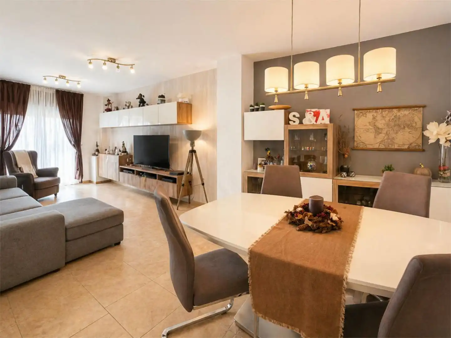 Wohnzimmer von Wohnung zum Verkauf in Almazora / Almassora mit Klimaanlage und Terrasse