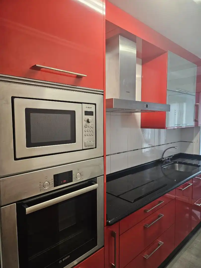 Kitchen of Flat for rent in Val do Dubra  with Heating, Parquet flooring and Furnished
