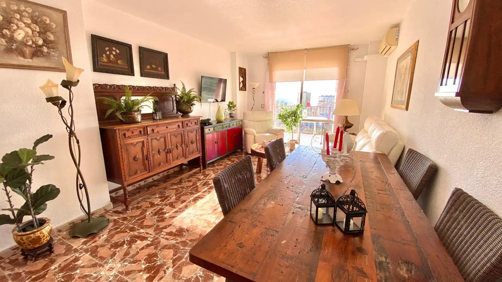 Living room of Flat for rent in El Campello  with Air Conditioner, Heating and Terrace