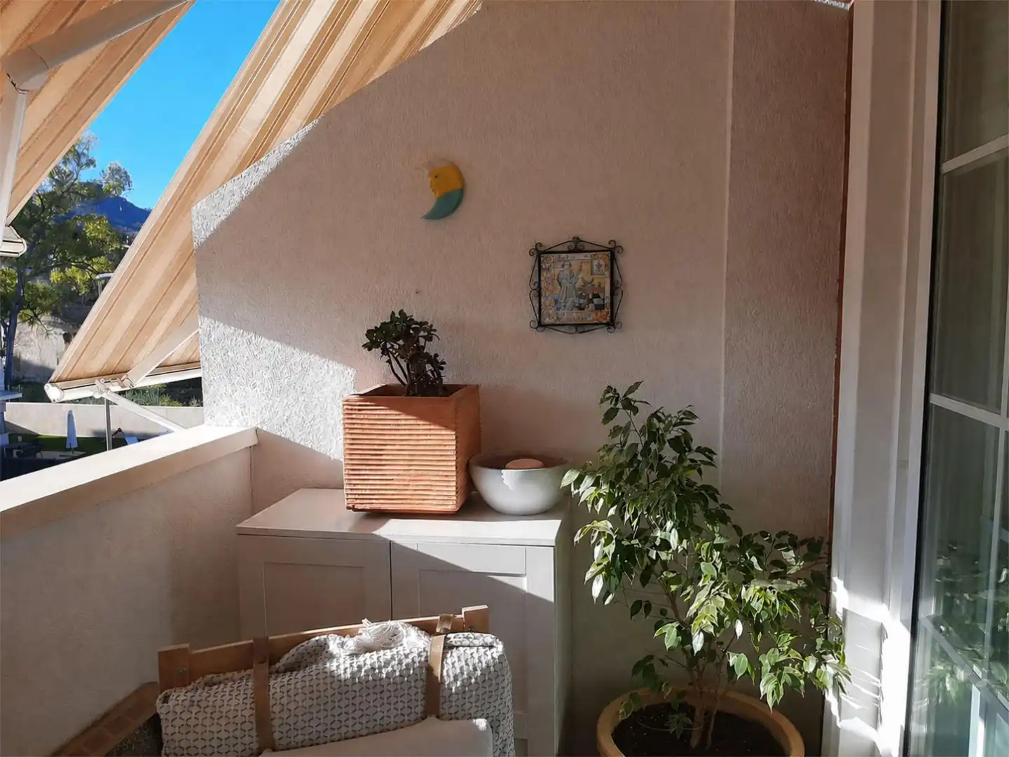 Balcony of Flat for sale in Murcia  with Air Conditioner, Heating and Parquet flooring