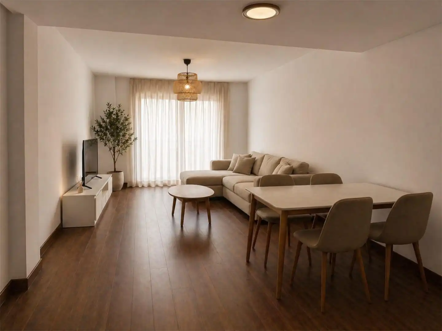 Sala de estar de Piso de alquiler en Huércal-Overa con Aire acondicionado, Parquet y Amueblado