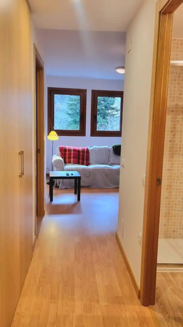 Living room of Flat for rent in Esterri d'Àneu  with Heating, Private garden and Parquet flooring