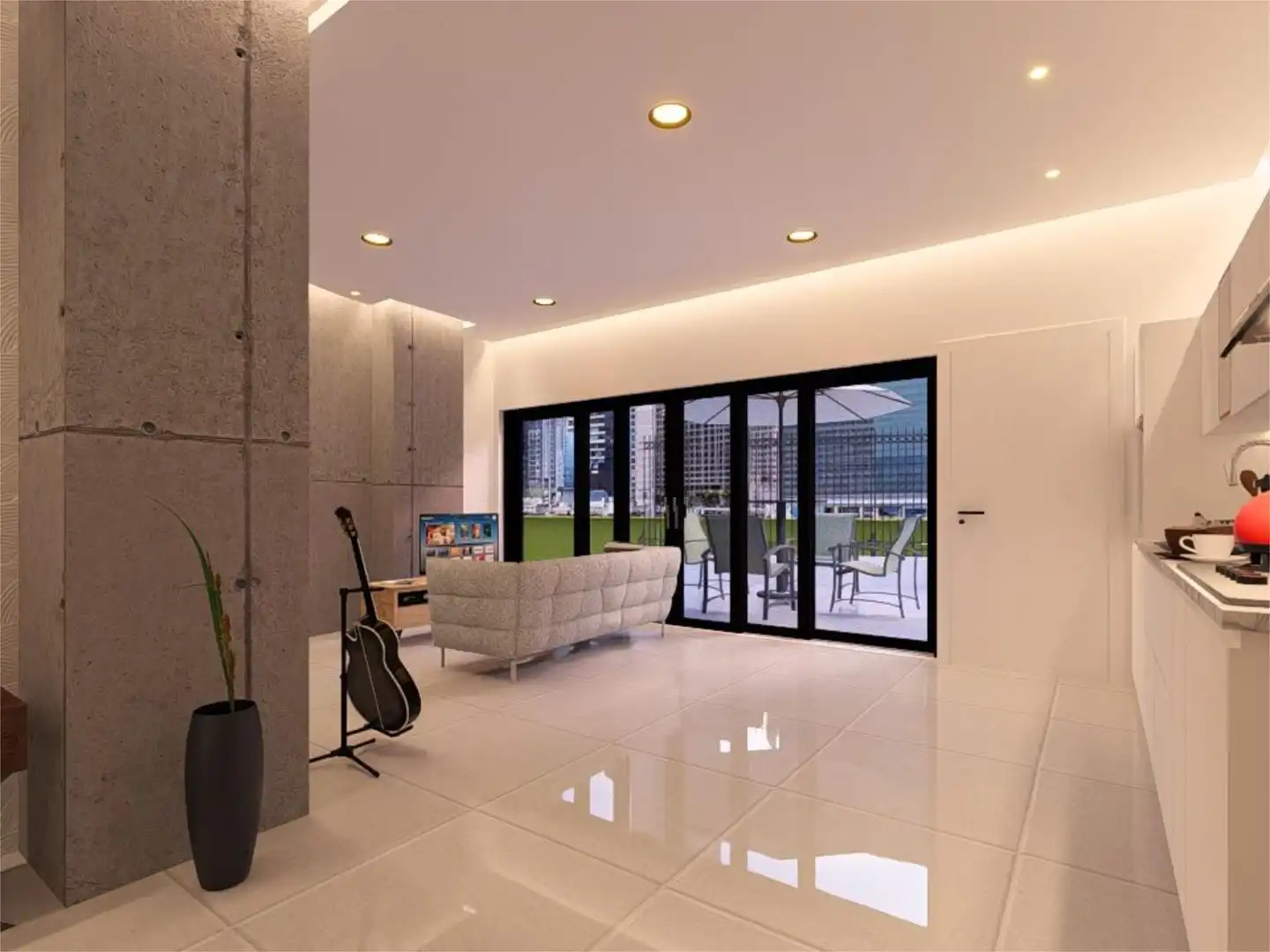 Sala de estar de Piso en venta en Benalmádena con Aire acondicionado, Calefacción y Terraza