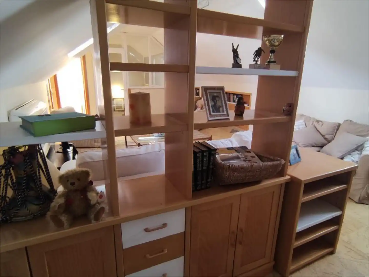 Sala d'estar de Casa adosada en venda en  Madrid Capital amb Aire condicionat i Terrassa