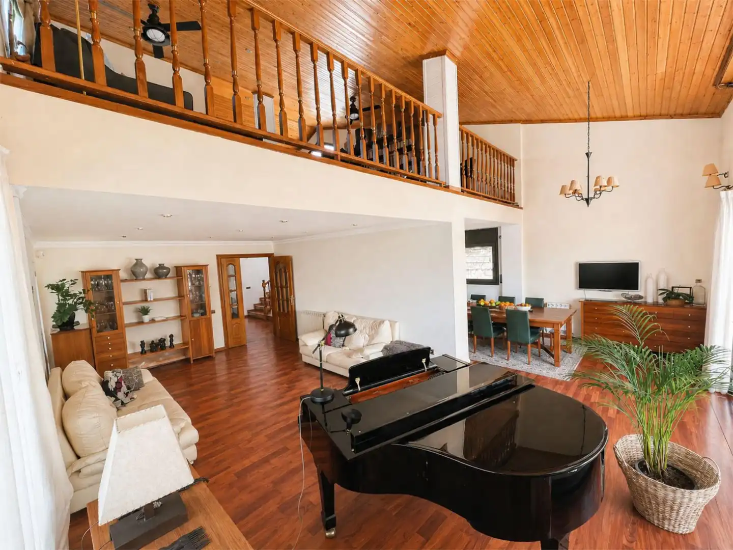 Sala d'estar de Casa o xalet en venda en Olesa de Montserrat amb Terrassa, Piscina i Balcó