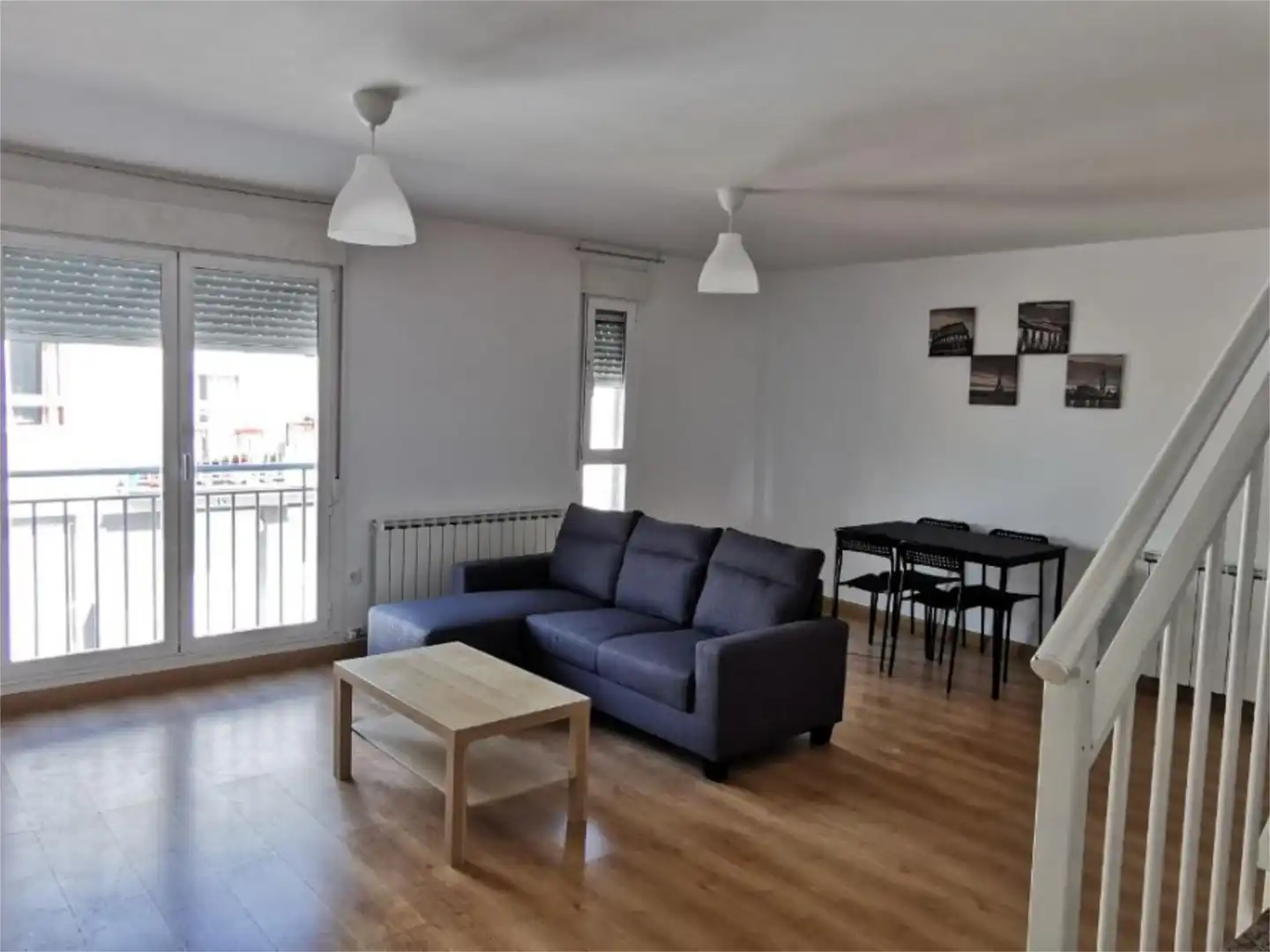 Wohnzimmer von Wohnung zum Verkauf in Lumpiaque mit Privatgarten, Parkett und Terrasse