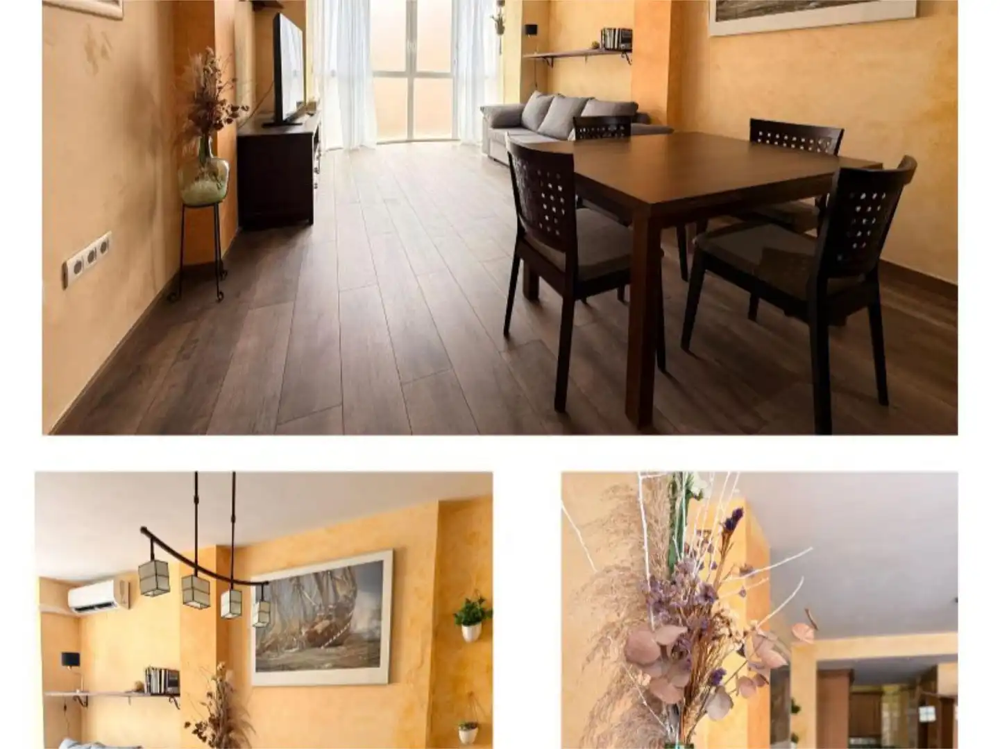 Dining room of Detached homes for rent in Castellón de la Plana / Castelló de la Plana  with Air Conditioner, Terrace and Balcony