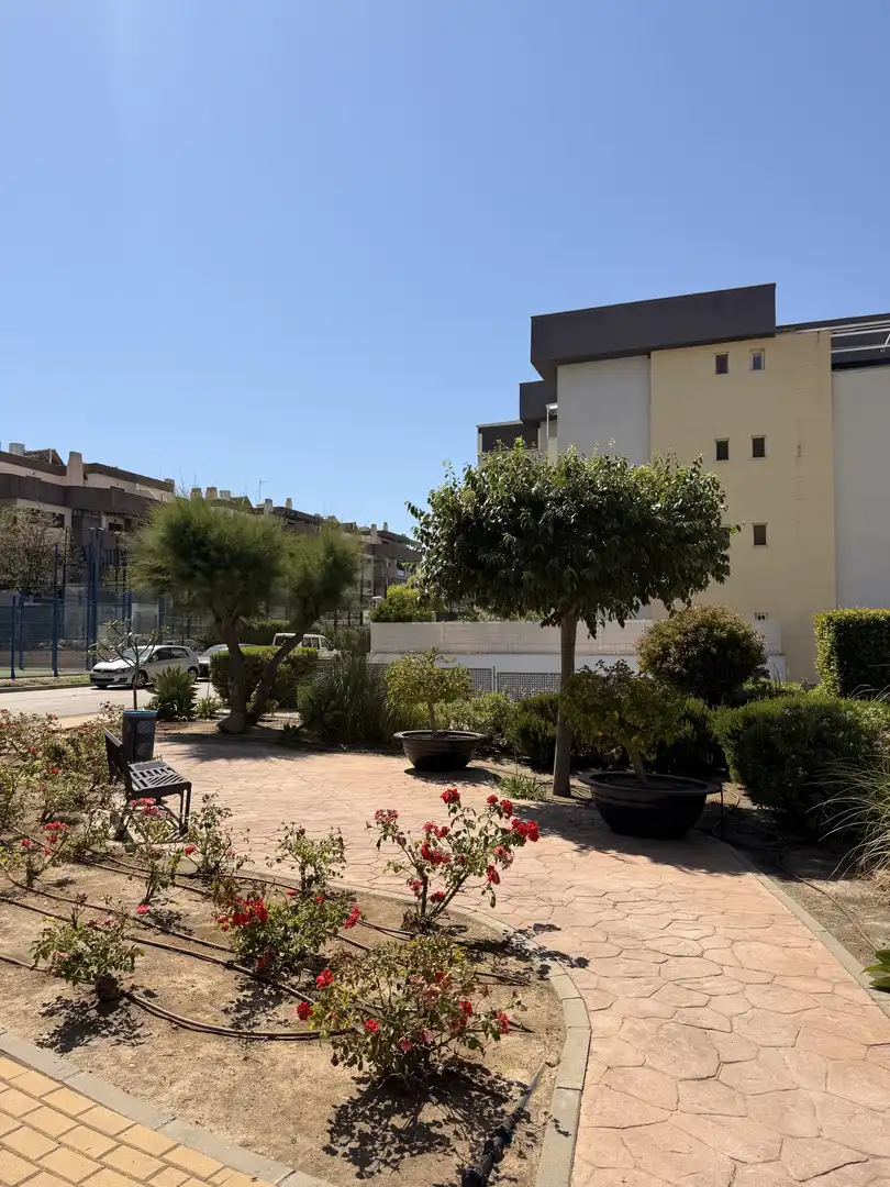 Terrace of Flat for rent in Málaga  with Air Conditioner, Private garden and Parquet flooring