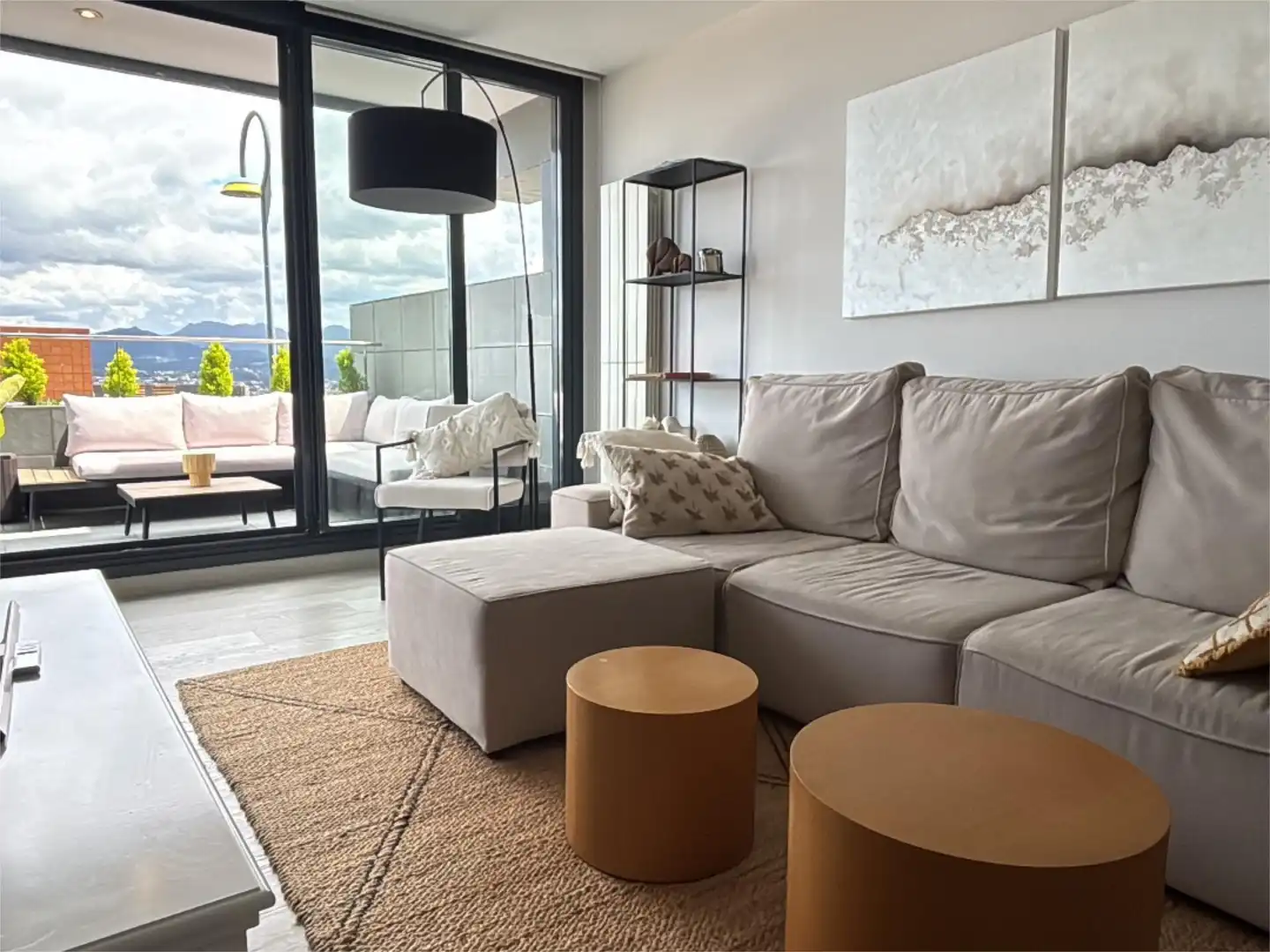 Living room of Flat for sale in Baiona  with Heating, Terrace and Storage room