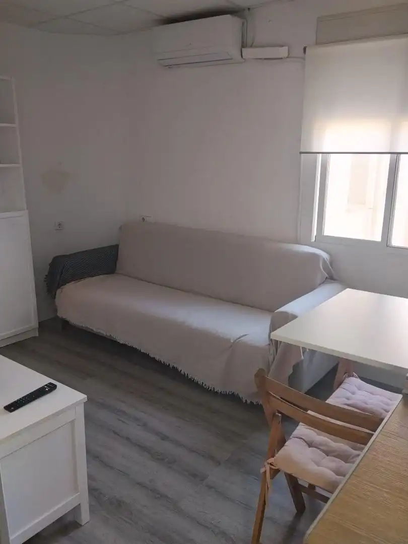 Sala de estar de Piso de alquiler en  Murcia Capital con Aire acondicionado, Jardín privado y Amueblado