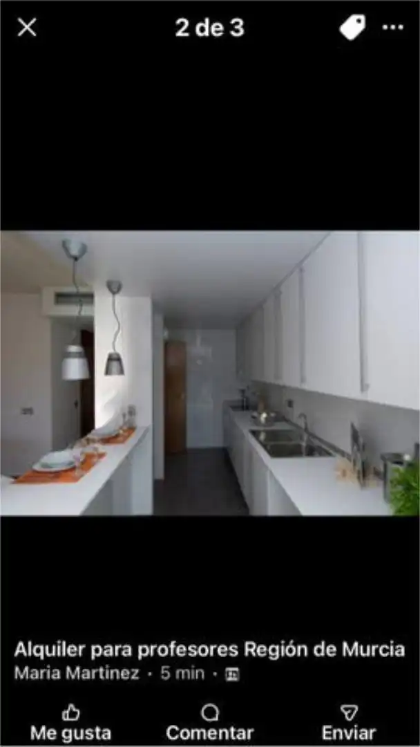 Cocina de Piso de alquiler en Mazarrón con Calefacción, Jardín privado y Terraza