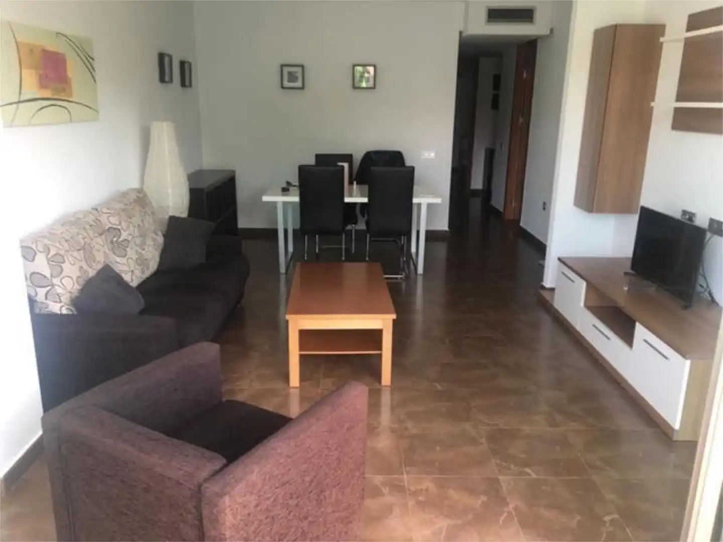 Sala de estar de Piso de alquiler en Mazarrón con Calefacción, Jardín privado y Terraza