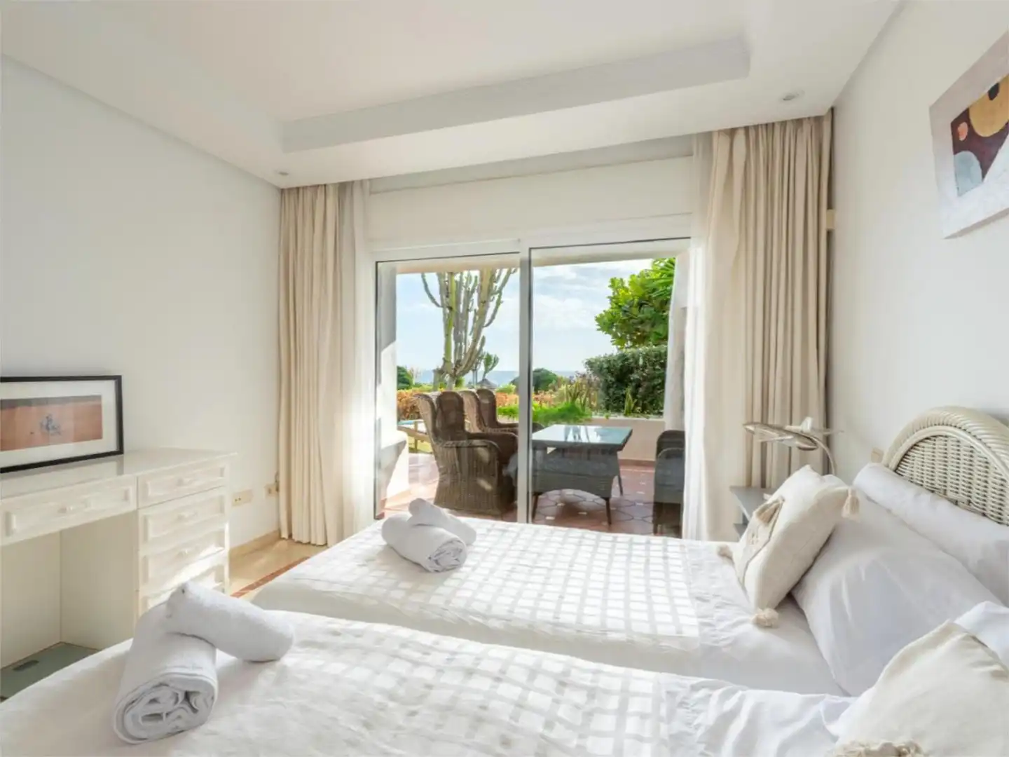 Bedroom of Flat for rent in Estepona  with Air Conditioner, Heating and Private garden