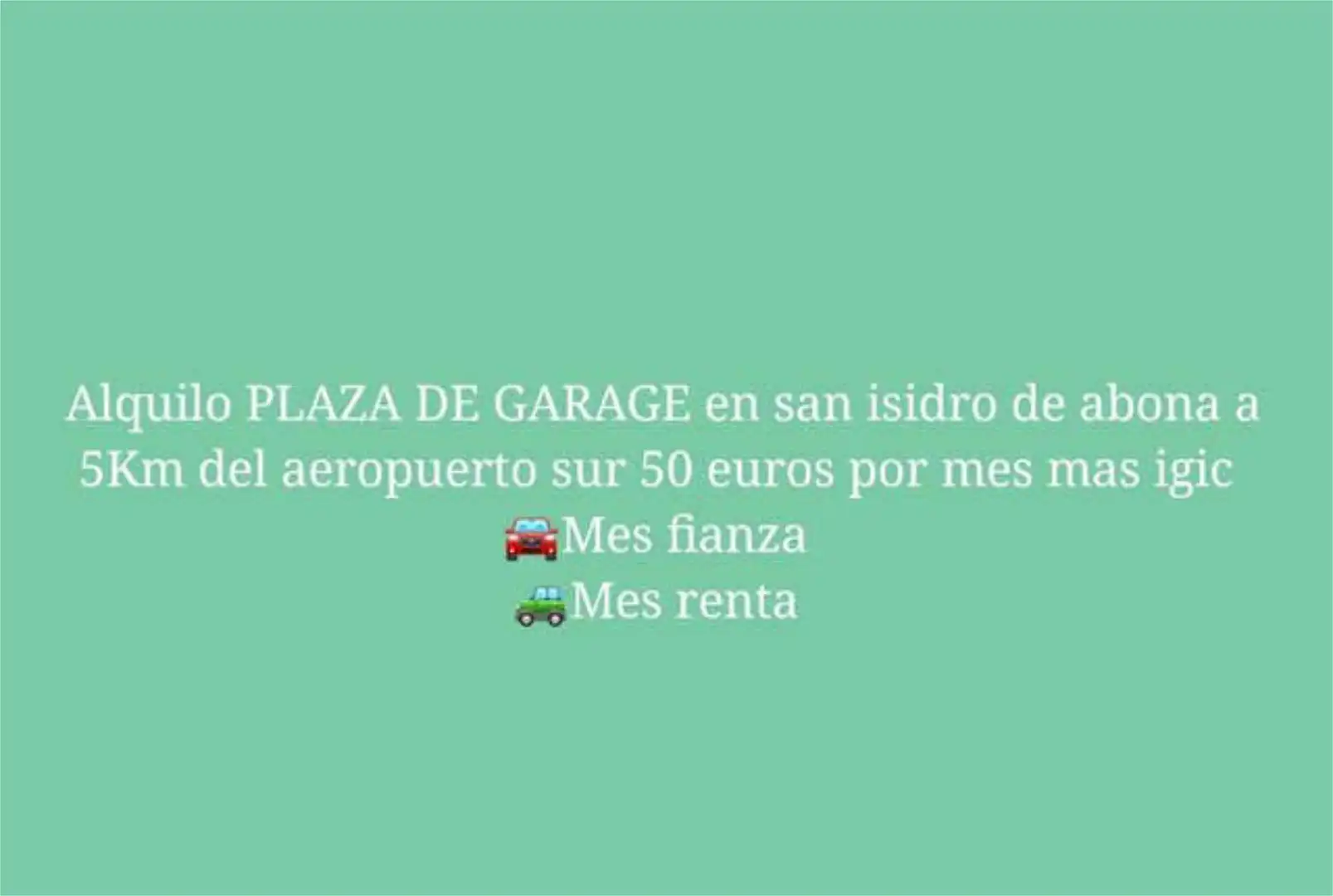 Parkplatz von Garage zur Miete in Granadilla de Abona