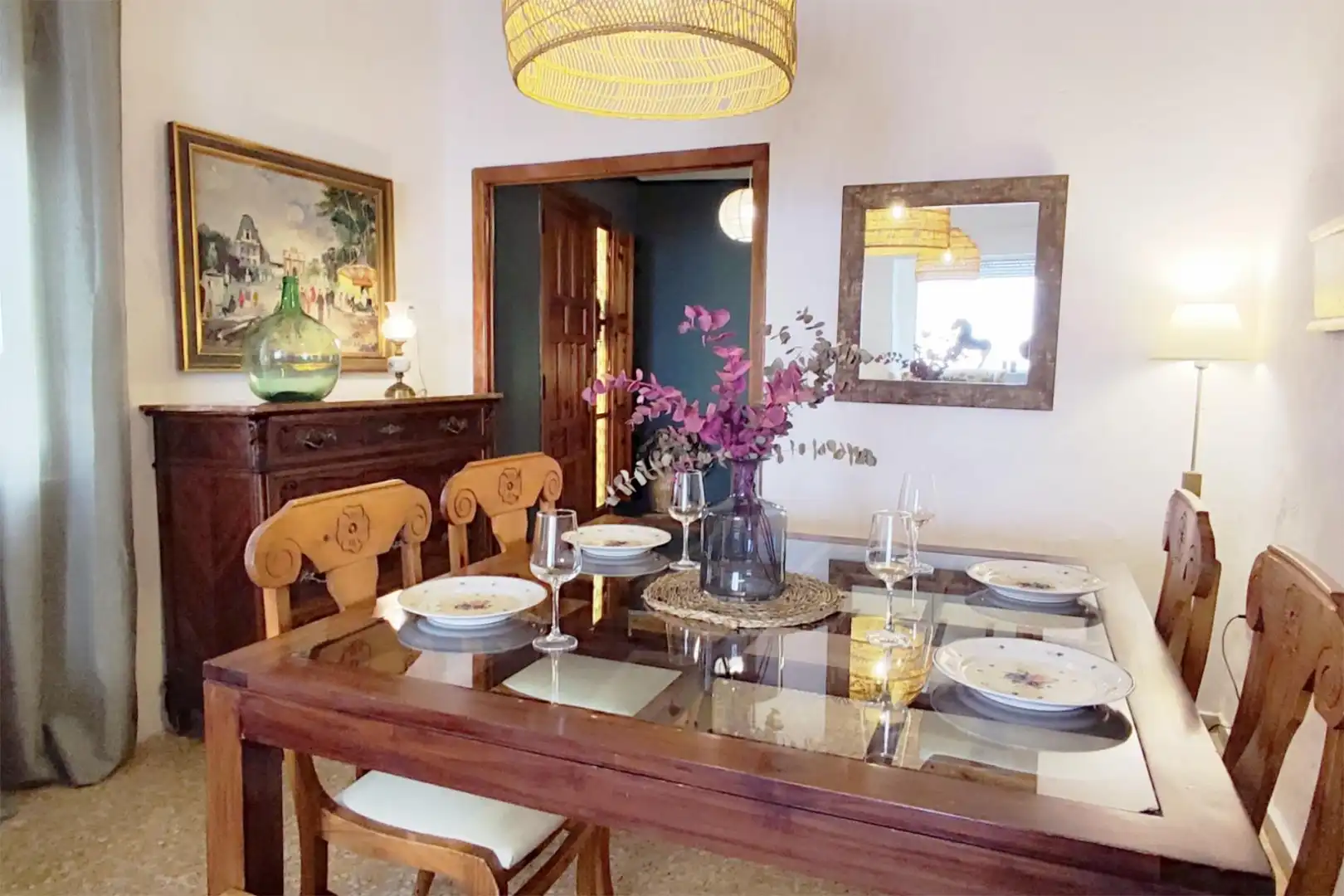 Comedor de Casa adosada en venta en Bolbaite con Terraza, Amueblado y Lavadora