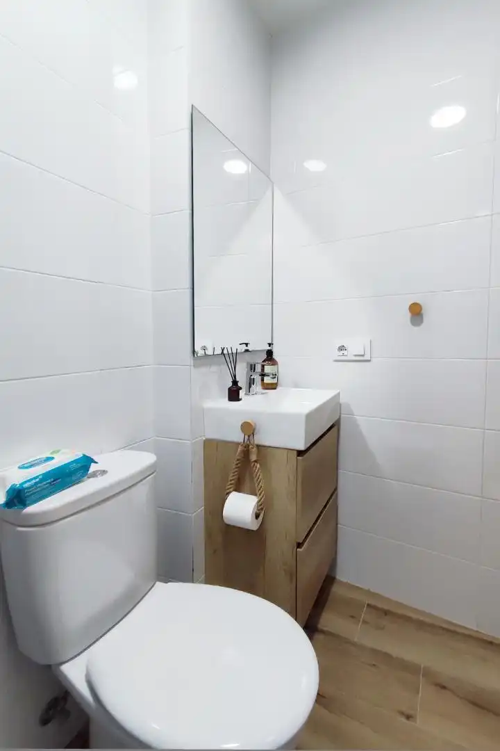 Baño de Casa adosada en venta en Bolbaite con Terraza, Amueblado y Lavadora