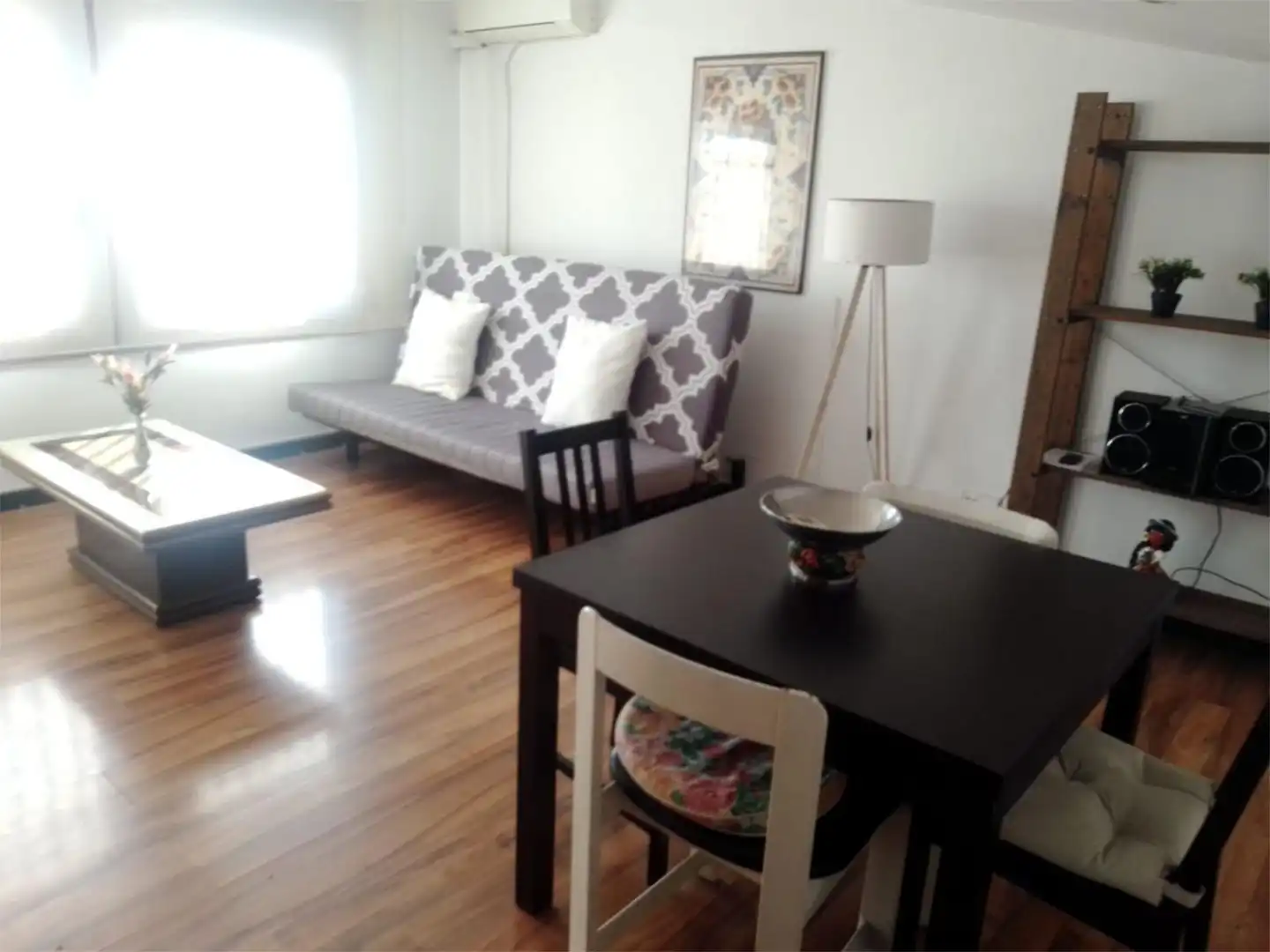 Wohnzimmer von Wohnung zur Miete in Badalona mit Klimaanlage, Heizung und Parkett
