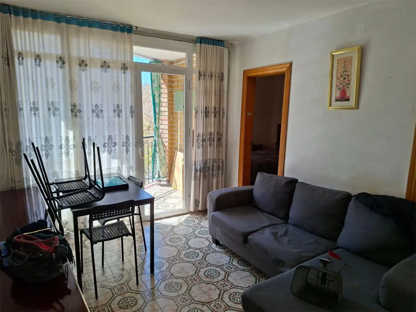 Sala de estar de Piso en venta en Santa Coloma de Gramenet con Balcón