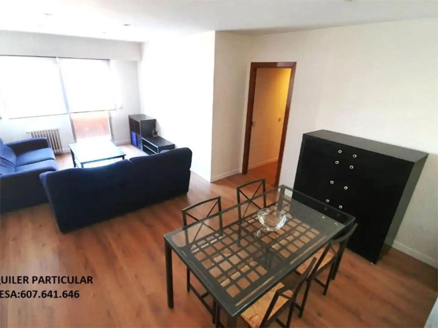 Sala de estar de Piso de alquiler en  Madrid Capital con Calefacción, Parquet y Terraza