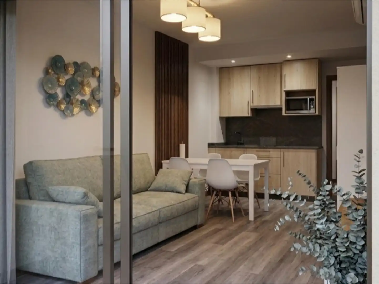 Wohnzimmer von Wohnung zur Miete in Lloret de Mar mit Klimaanlage, Heizung und Parkett
