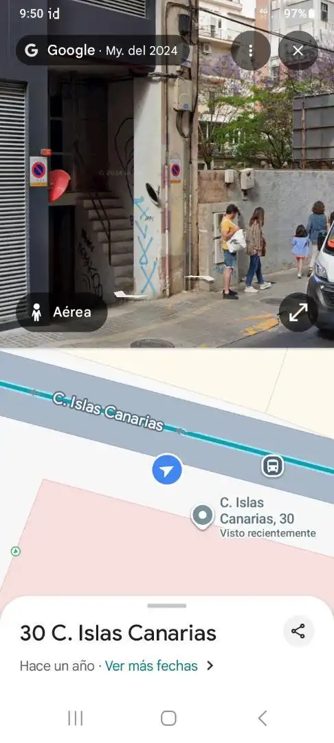 Vista exterior de Garaje de alquiler en Valencia