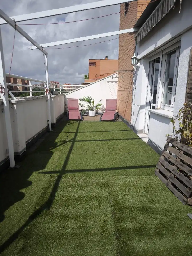 Terrace of Flat for rent in  Madrid Capital  with Air Conditioner, Heating and Private garden