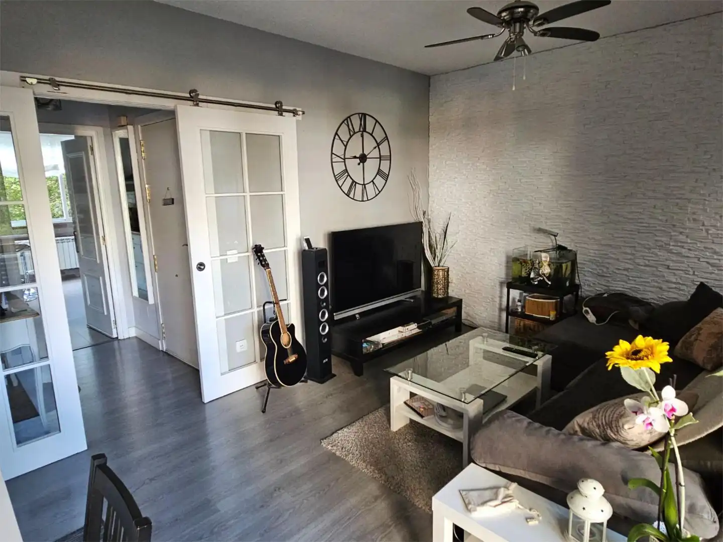 Living room of Flat for sale in  Madrid Capital  with Terrace and Balcony