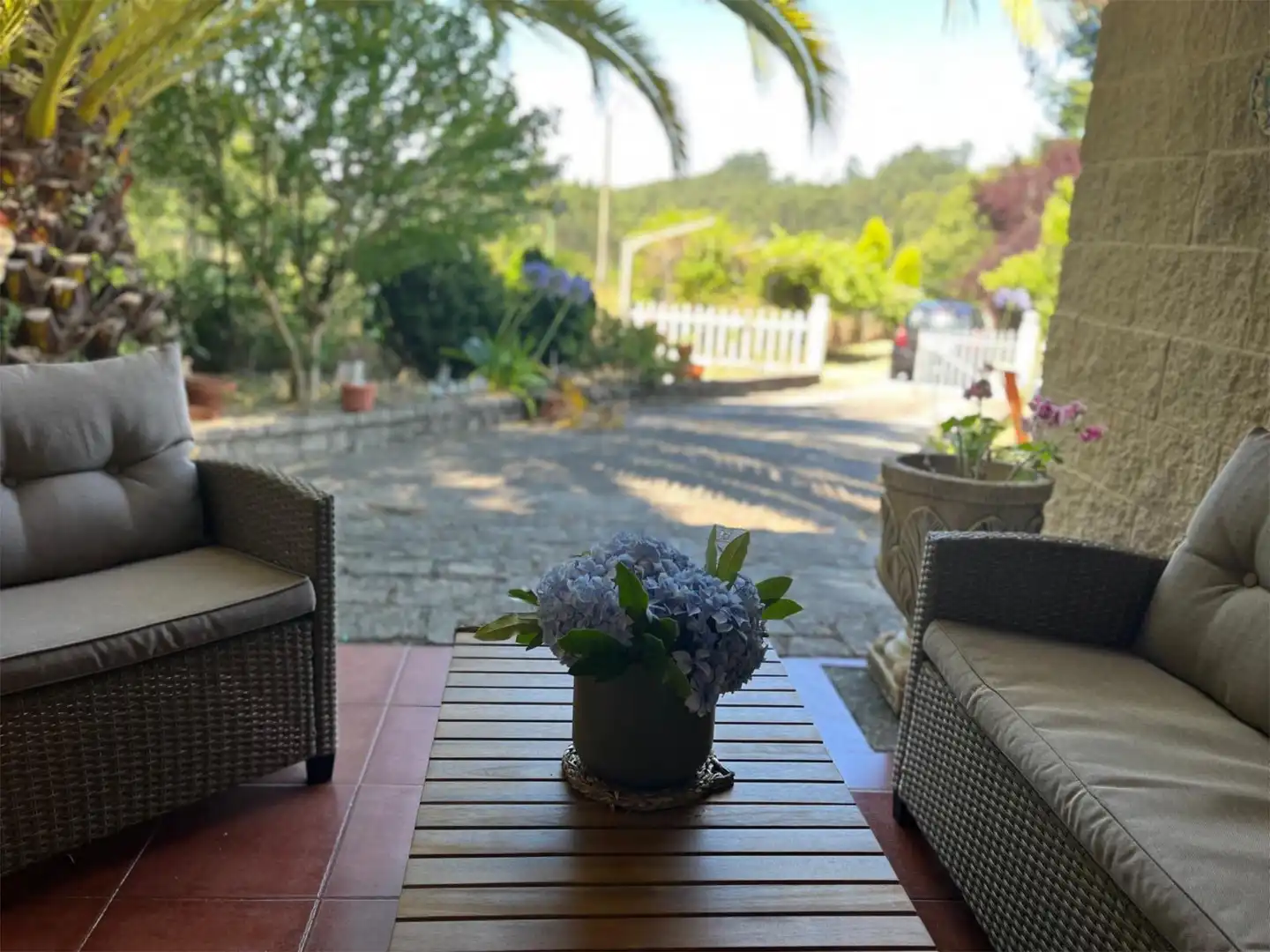 Terrassa de Finca rústica de lloguer en Vilarmaior amb Calefacció, Jardí privat i Terrassa